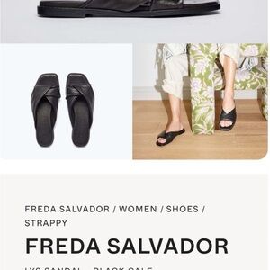 Freda Salvador Women's Black Lys Slide Sandals